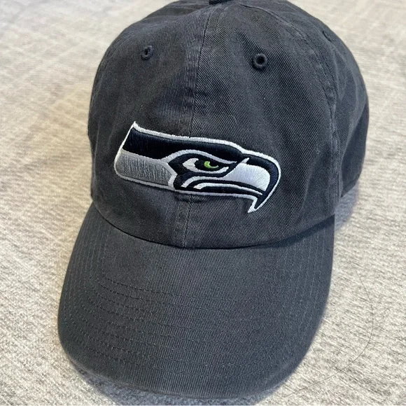 47 Brand Adult NFL Football Seattle Seahawks Blue Fitted Hat XL - Picture 2 of 6